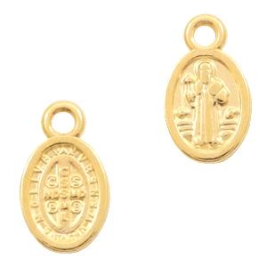 Bedel Jezus Goud DQ 13x8mm-Kraaltjes van Renate