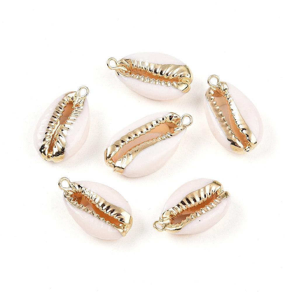 Bedel Kauri Schelp Goud 25mm - per stuk-Bedels-Kraaltjes van Renate