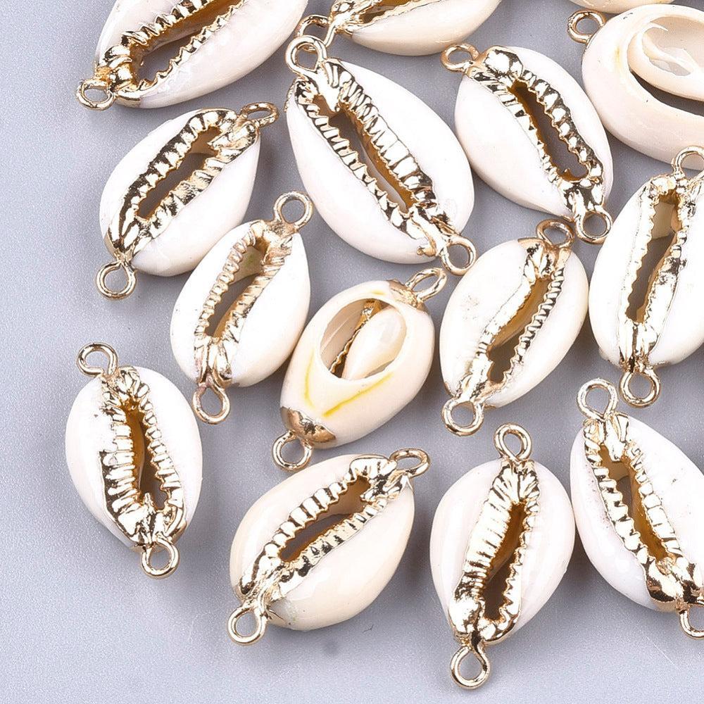 Bedel Kauri Schelp Goud 27mm - per stuk-Bedels-Kraaltjes van Renate