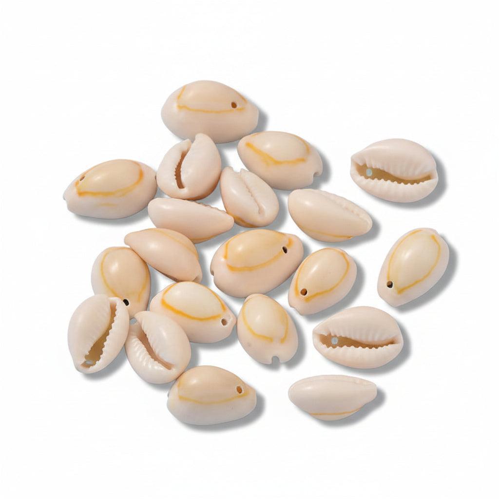 Bedel Kauri Schelp Off White 19mm - per 10 stuks-Bedels-Kraaltjes van Renate