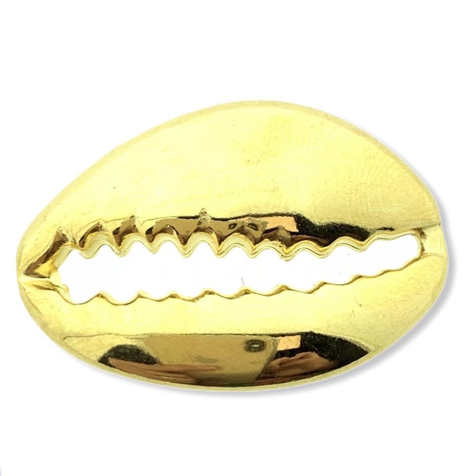 Bedel Kauri schelp Goud 24kr DQ 19x14mm-Kraaltjes van Renate