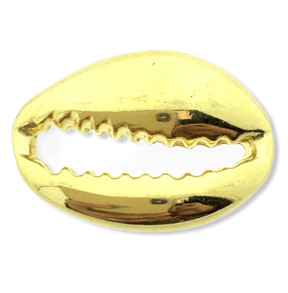 Bedel Kauri schelp Goud 24kr DQ 30x21mm-Kraaltjes van Renate