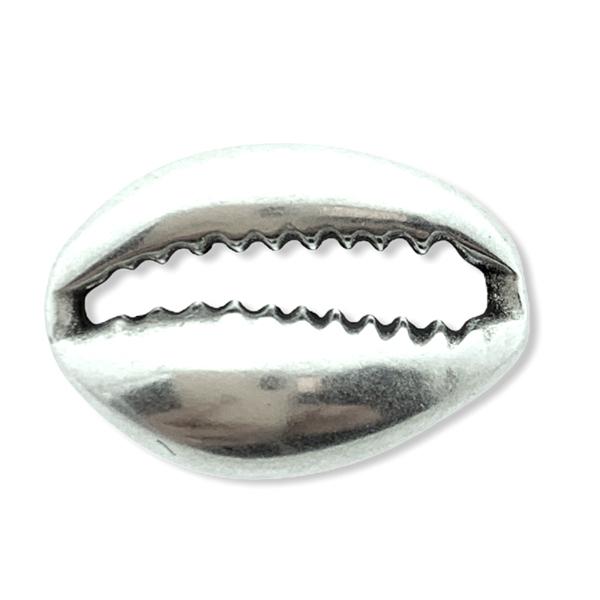 Bedel Kauri schelp Zilver DQ 19x14mm-Kraaltjes van Renate