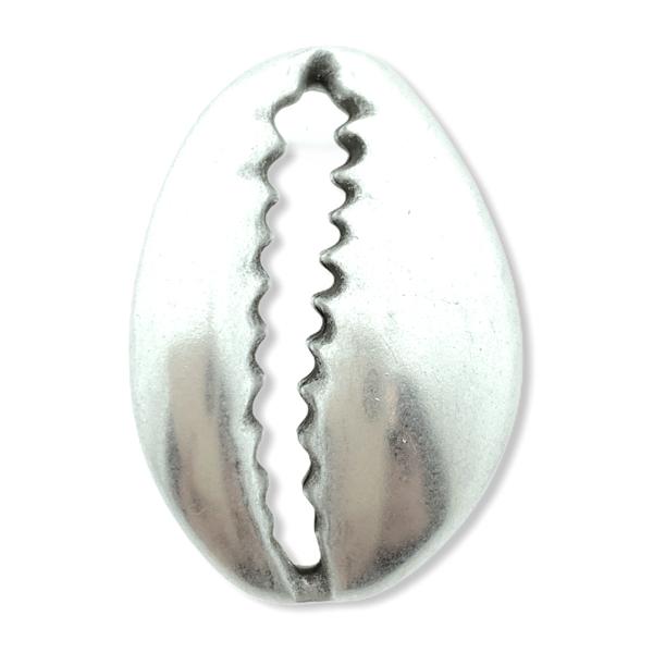Bedel Kauri schelp Zilver DQ 30x21mm-Kraaltjes van Renate