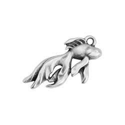 Bedel Koi Fish Zilver DQ 13,5x24mm-bedels-Kraaltjes van Renate