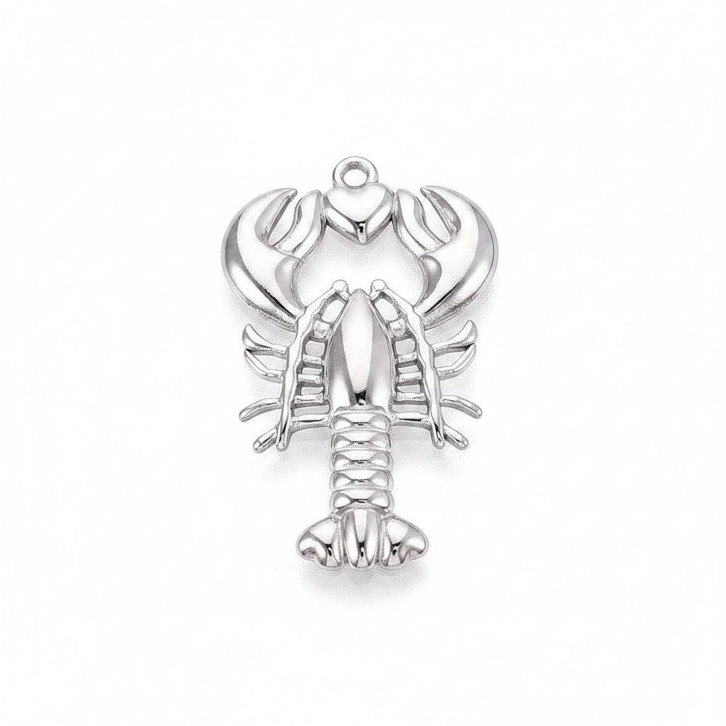 Bedel Kreeft RVS Zilver 32mm - per stuk-Bedels-Kraaltjes van Renate