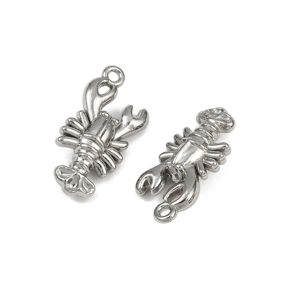 Bedel Kreeft Zilver 22x10,5mm- Per Stuk-bedels-Kraaltjes van Renate