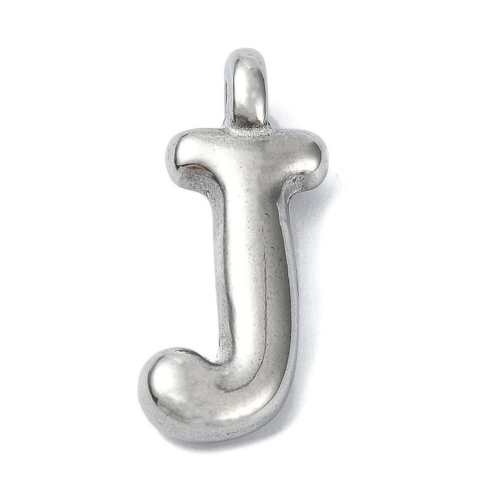 Bedel letter alfabet A-Z RVS zilver 19x13mm-bedels-Kraaltjes van Renate