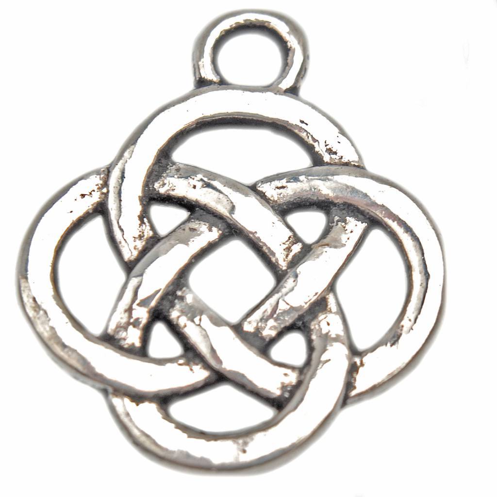 Bedel Lucky knot Zilver 19x16mm - 5 stuks-Kraaltjes van Renate