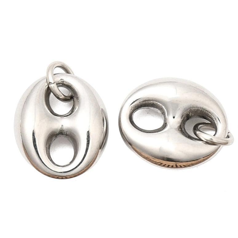 Bedel Ovaal RVS Zilver 15mm - per stuk-Bedels-Kraaltjes van Renate