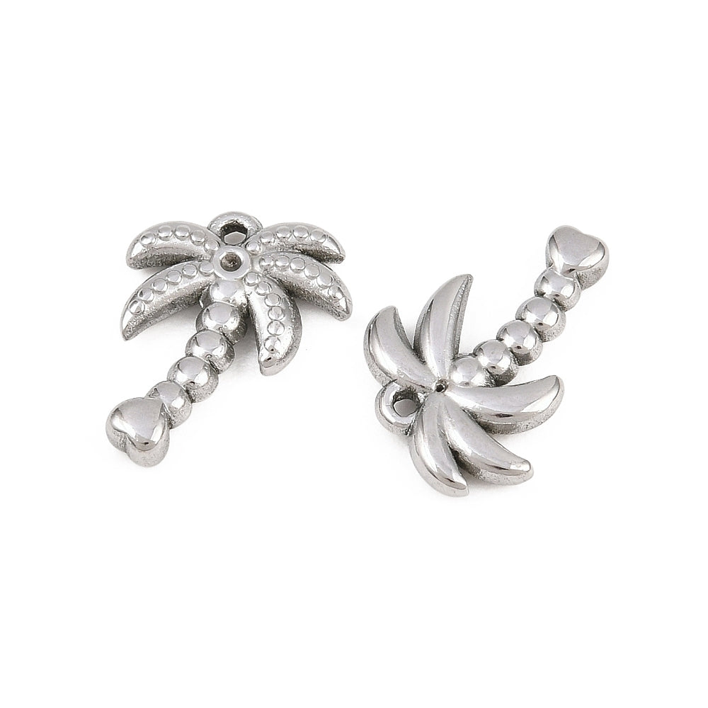 RVS Bedel Palmboom Setting voor Strass Zilver 16.5x12mm - per stuk-Bedels-Kraaltjes van Renate