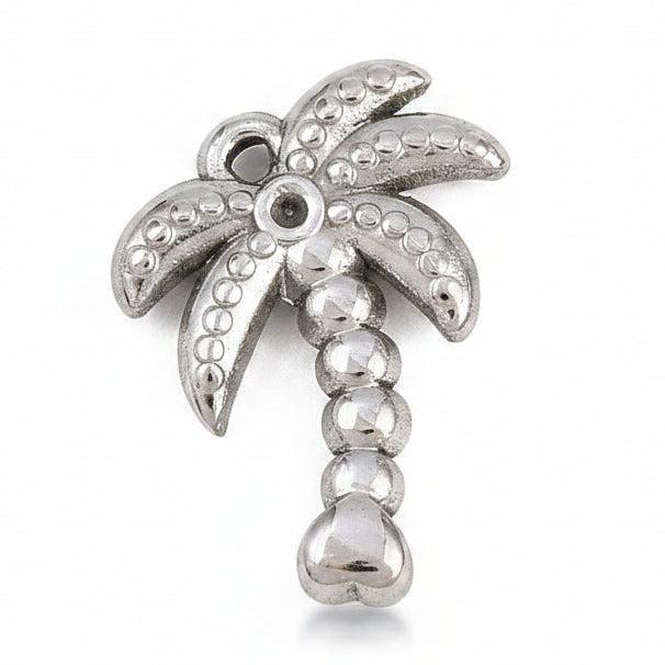RVS Bedel Palmboom Setting voor Strass Zilver 16.5x12mm - per stuk-Bedels-Kraaltjes van Renate