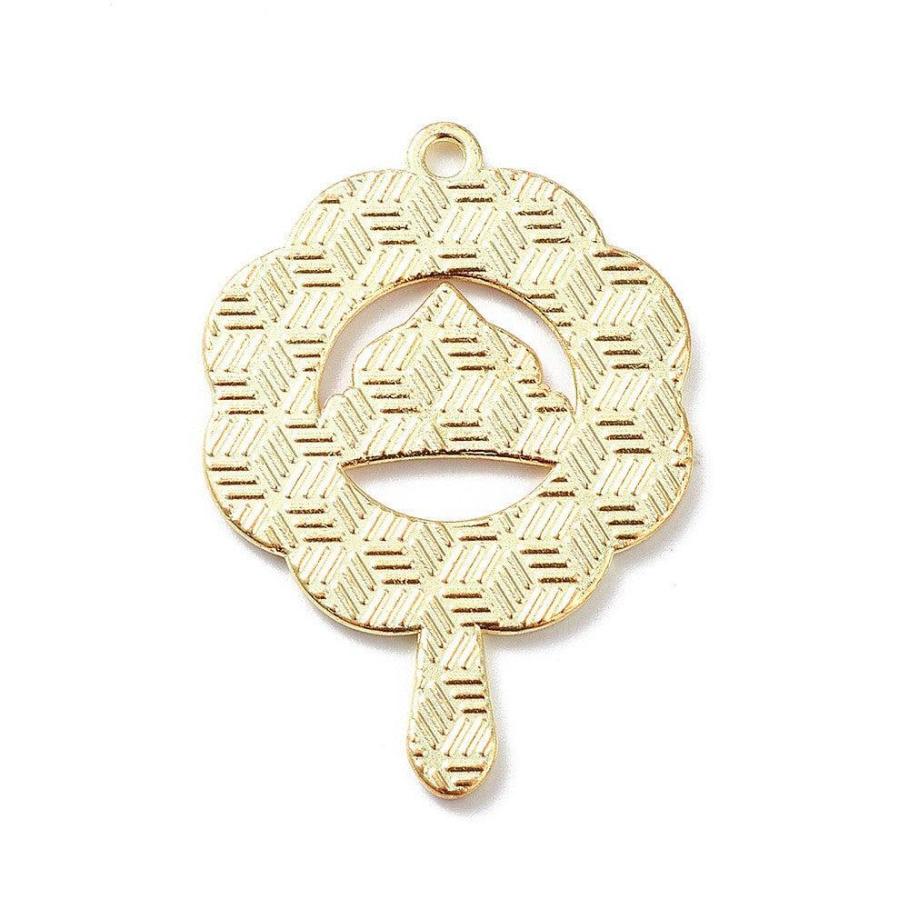 Bedel Prinses en Kroon Emaille / Goud 38mm - per stuk-bedels-Kraaltjes van Renate