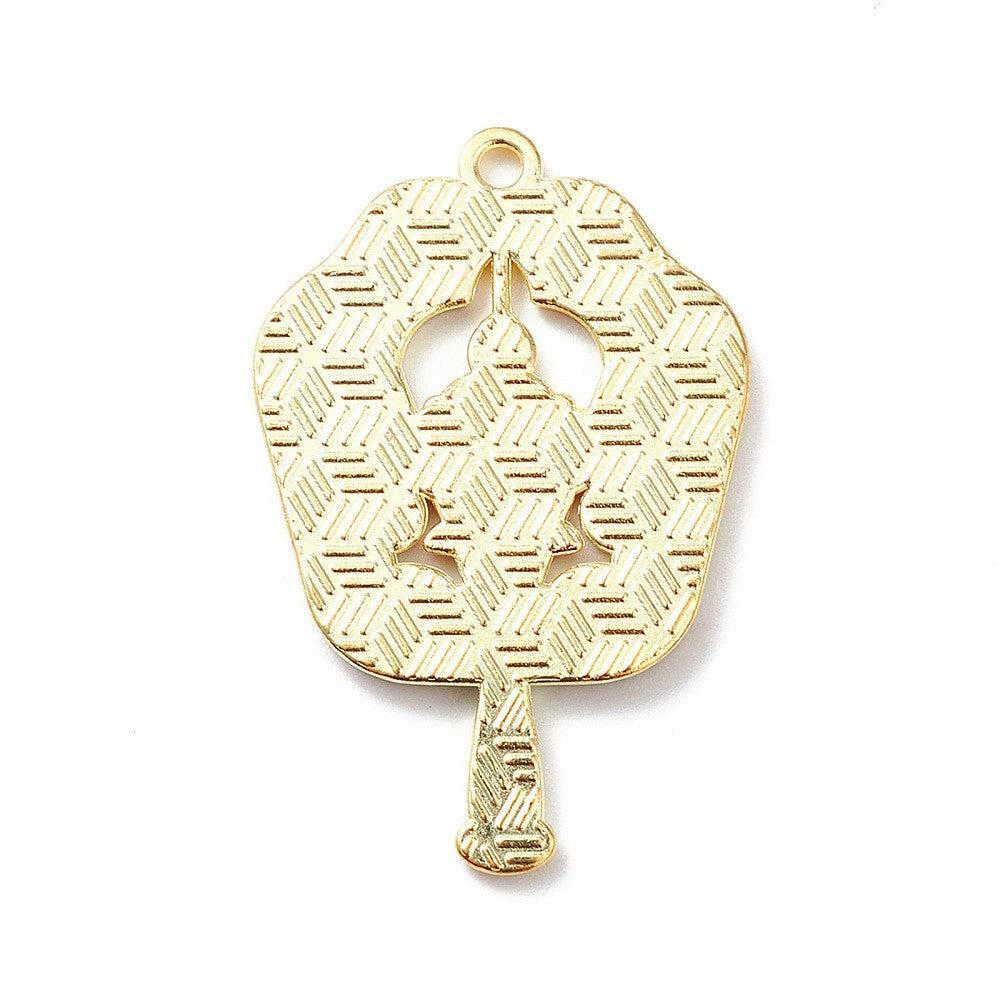 Bedel Prinses en Olielamp Emaille / Goud 38mm - per stuk-bedels-Kraaltjes van Renate