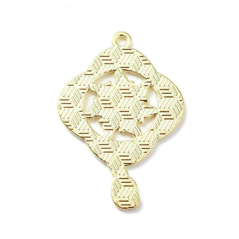 Bedel Prinses en Zon Emaille / Goud 38mm - per stuk-bedels-Kraaltjes van Renate