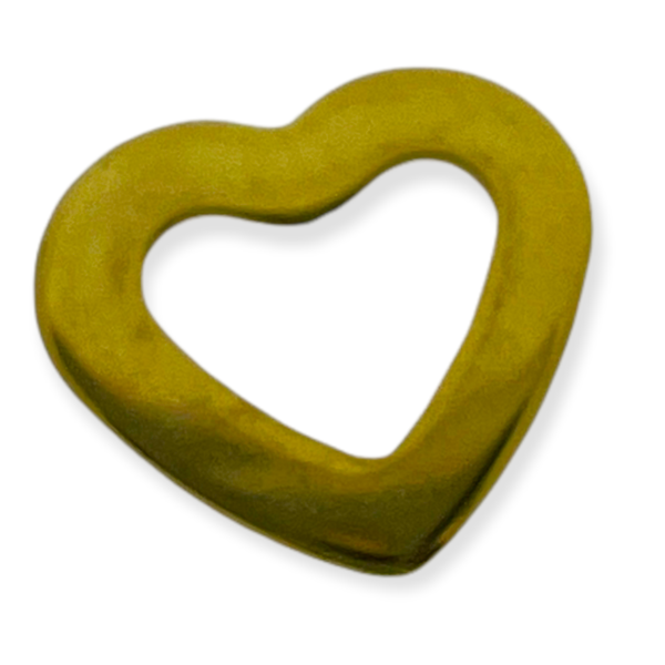 Bedel RVS open hart filigraan goud 11x10mm-bedels-Kraaltjes van Renate