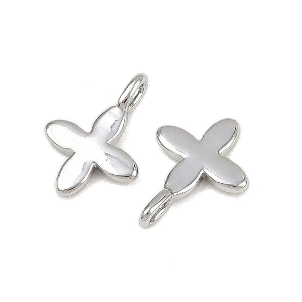 Bedel RVS zilver flower 11mm - per stuk-bedels-Kraaltjes van Renate