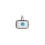Bedel Rechthoek Eye Wit-Zilver DQ 11mm-bedels-Kraaltjes van Renate