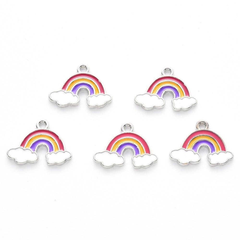 Bedel Regenboog Goud 19x14mm - per stuk-Bedels-Kraaltjes van Renate