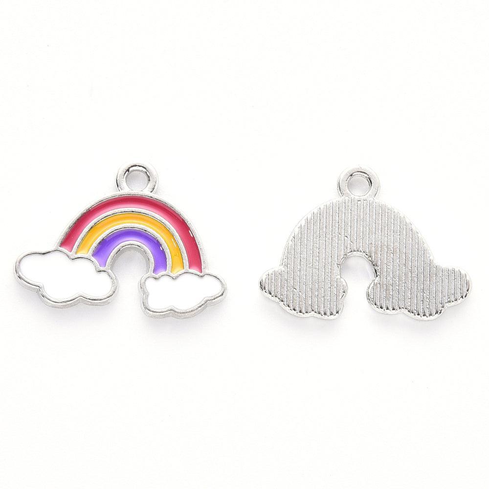 Bedel Regenboog Goud 19x14mm - per stuk-Bedels-Kraaltjes van Renate