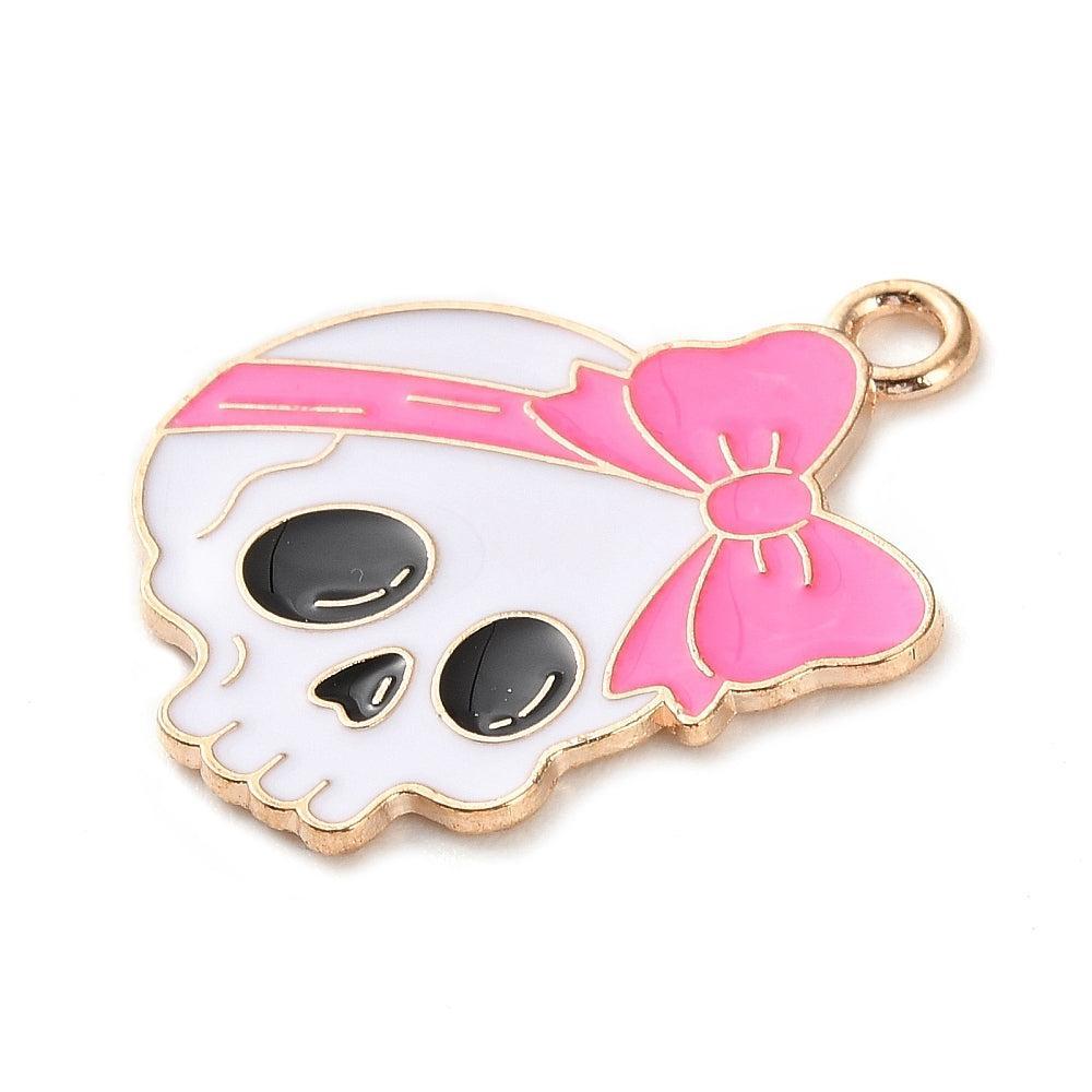 Bedel Schedel Emaille 25mm – per stuk-bedels-Kraaltjes van Renate