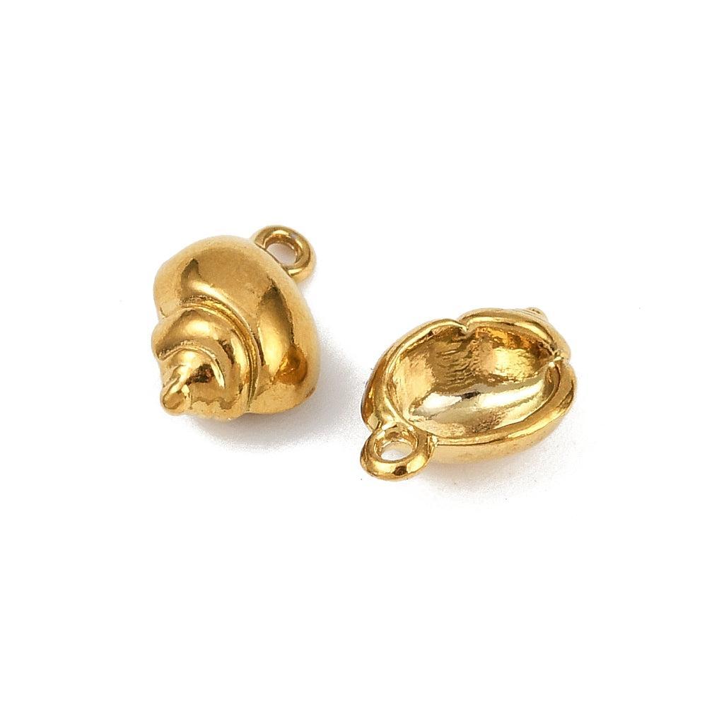 Bedel Schelp Goud 12x8,5mm- Per Stuk-bedels-Kraaltjes van Renate