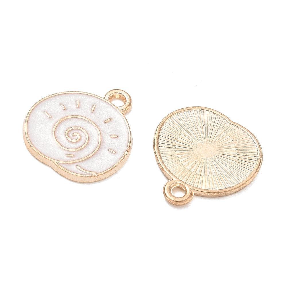 Bedel Schelp Goud 17mm - per stuk-Bedels-Kraaltjes van Renate