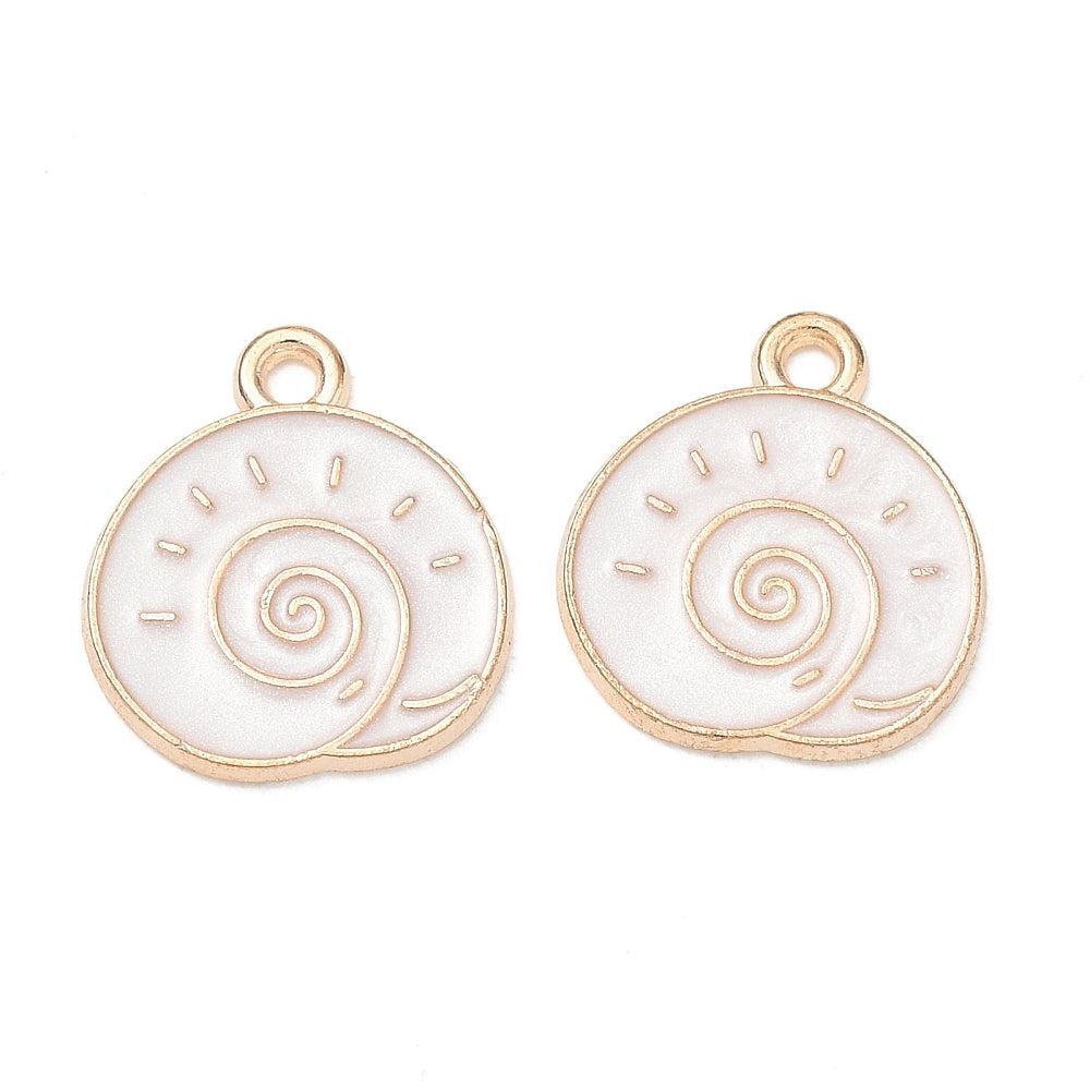 Bedel Schelp Goud 17mm - per stuk-Bedels-Kraaltjes van Renate