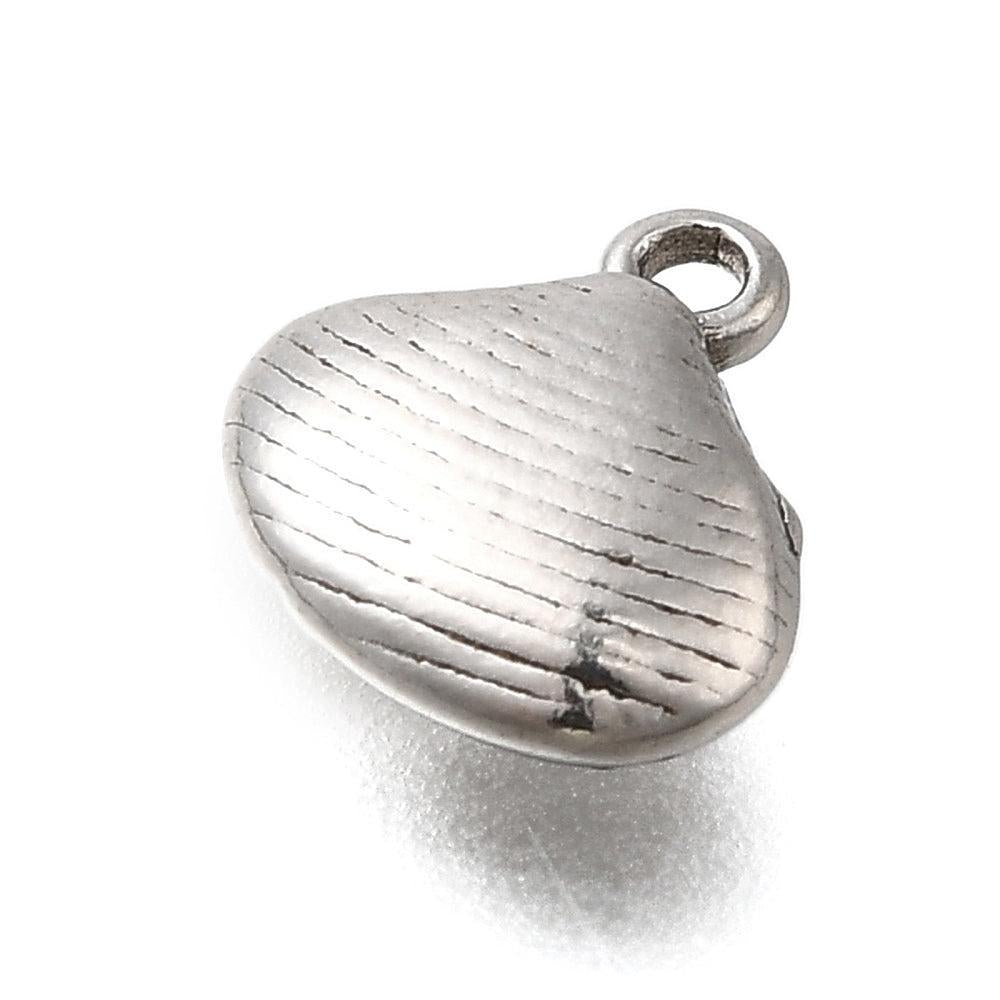 Bedel Schelp Zilver 9mm - per stuk-Bedels-Kraaltjes van Renate
