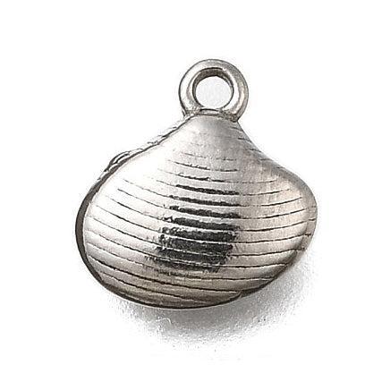 Bedel Schelp Zilver 9mm - per stuk-Bedels-Kraaltjes van Renate