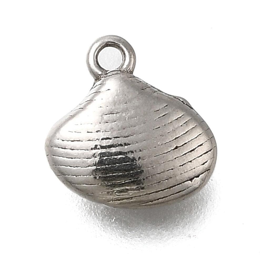 Bedel Schelp Zilver 9mm - per stuk-Bedels-Kraaltjes van Renate