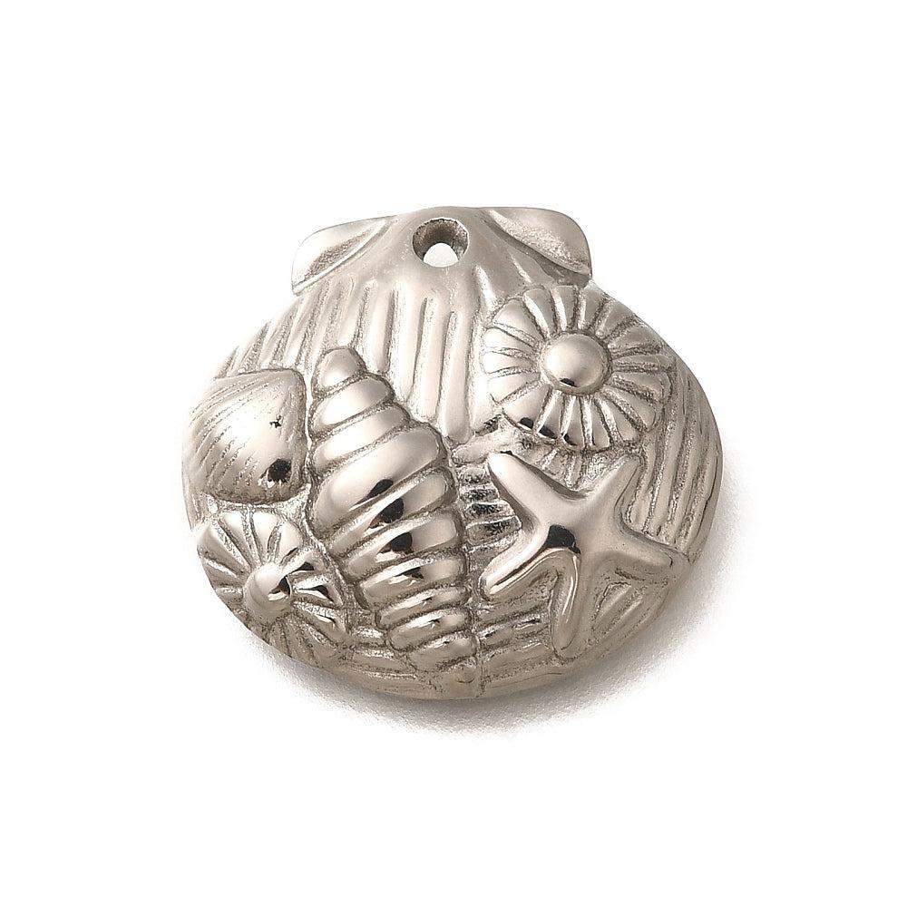 Bedel Schelp Zilver 19x20mm- Per Stuk-bedels-Kraaltjes van Renate