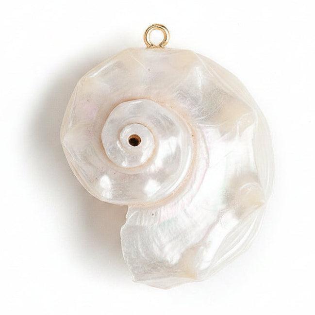 Schelp Bedel Schelpkleur 40mm - per stuk-Bedels-Kraaltjes van Renate
