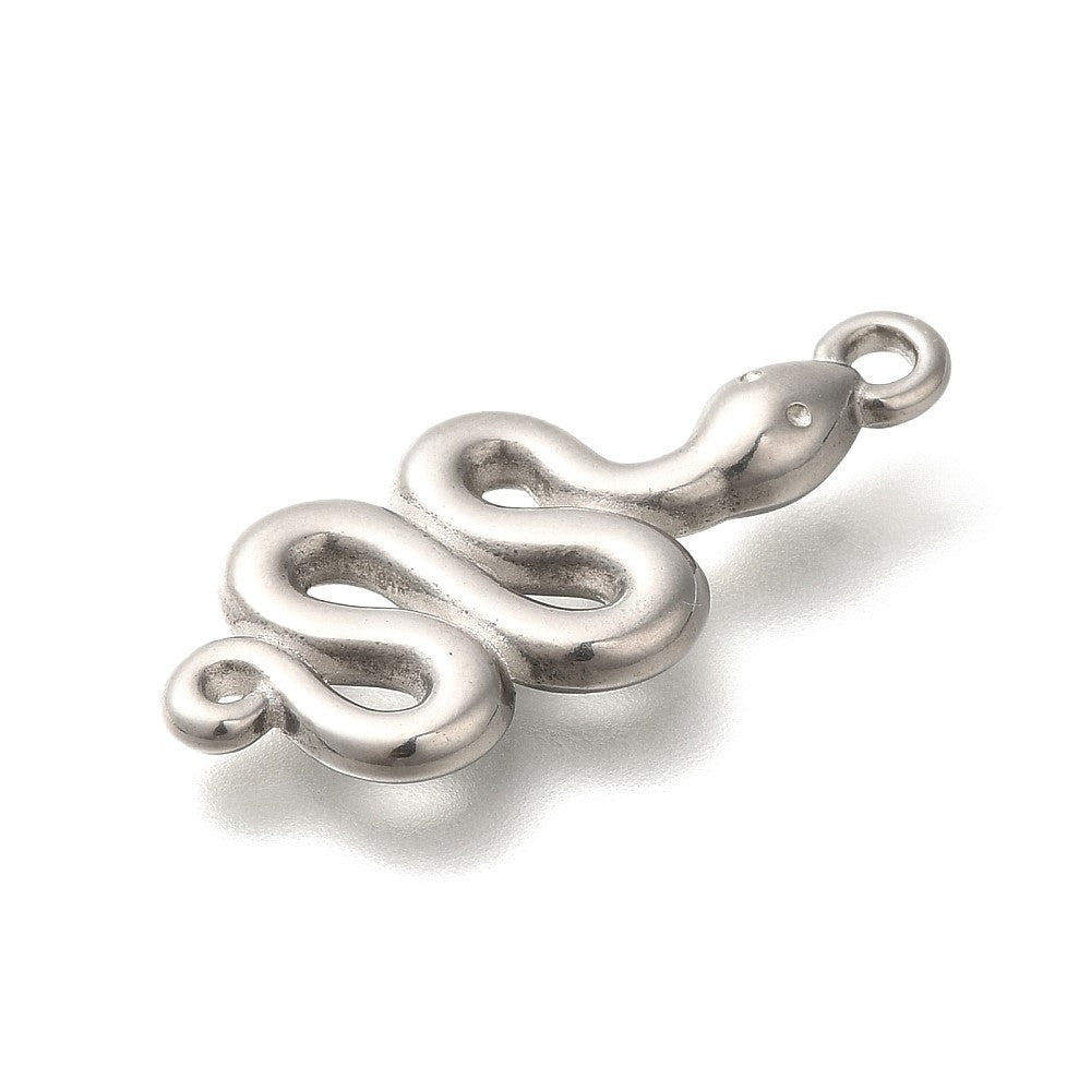 Bedel Slang RVS zilver 29x13mm - per stuk-bedels-Kraaltjes van Renate