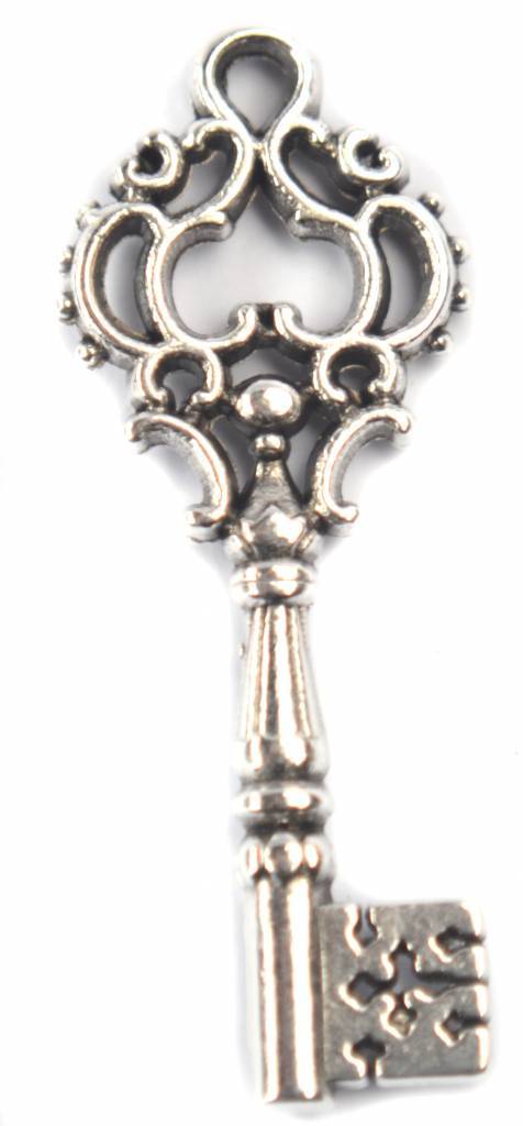 Bedel Sleutel 13x31mm Zilver DQ-Kraaltjes van Renate