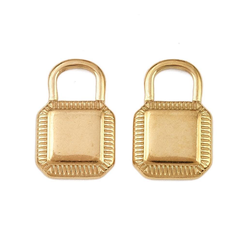 Bedel Slot Premium RVS met 18K Goud Plating 15,5mm – per stuk-bedels-Kraaltjes van Renate