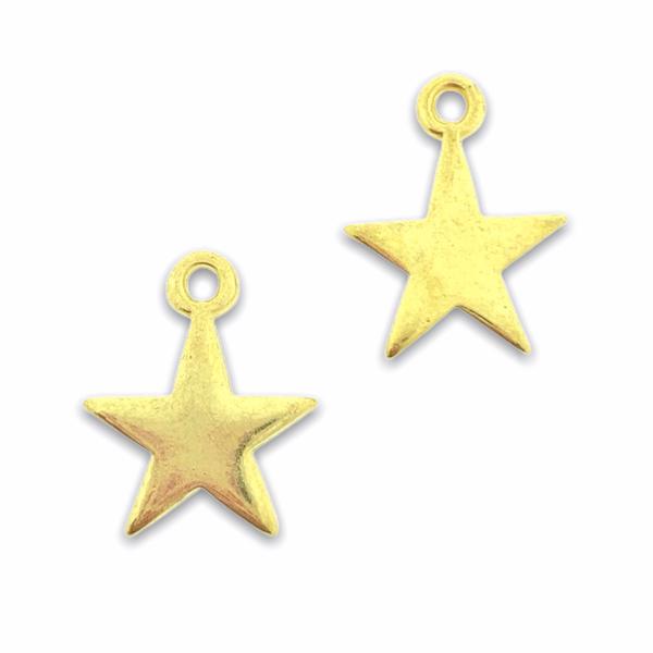 Bedel Ster Goud 24kr DQ 14x10mm-Kraaltjes van Renate