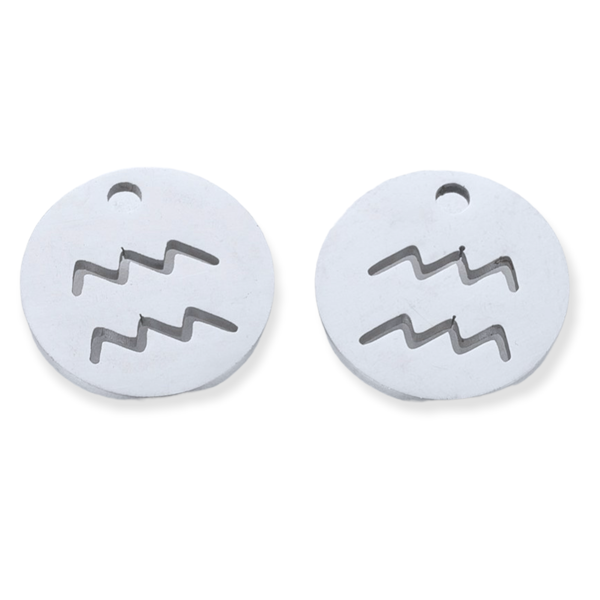 Bedel Sterrenbeeld waterman Stainless steel Zilver (RVS) 12mm-bedels-Kraaltjes van Renate