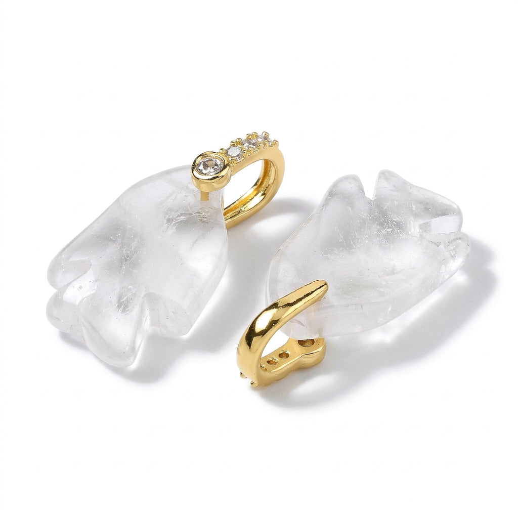Bedel Vis Bergkristal Zirkonia Brass Goud 23mm - per stuk-Bedels-Kraaltjes van Renate