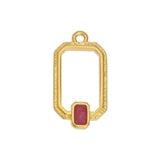 Bedel Wireframe Roze-Goud 24K DQ 12x22mm-bedels-Kraaltjes van Renate