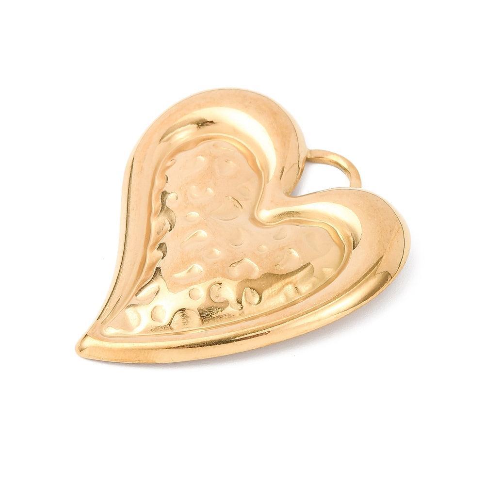 Bedel XL Hart RVS Goud 42mm - per stuk-bedels-Kraaltjes van Renate