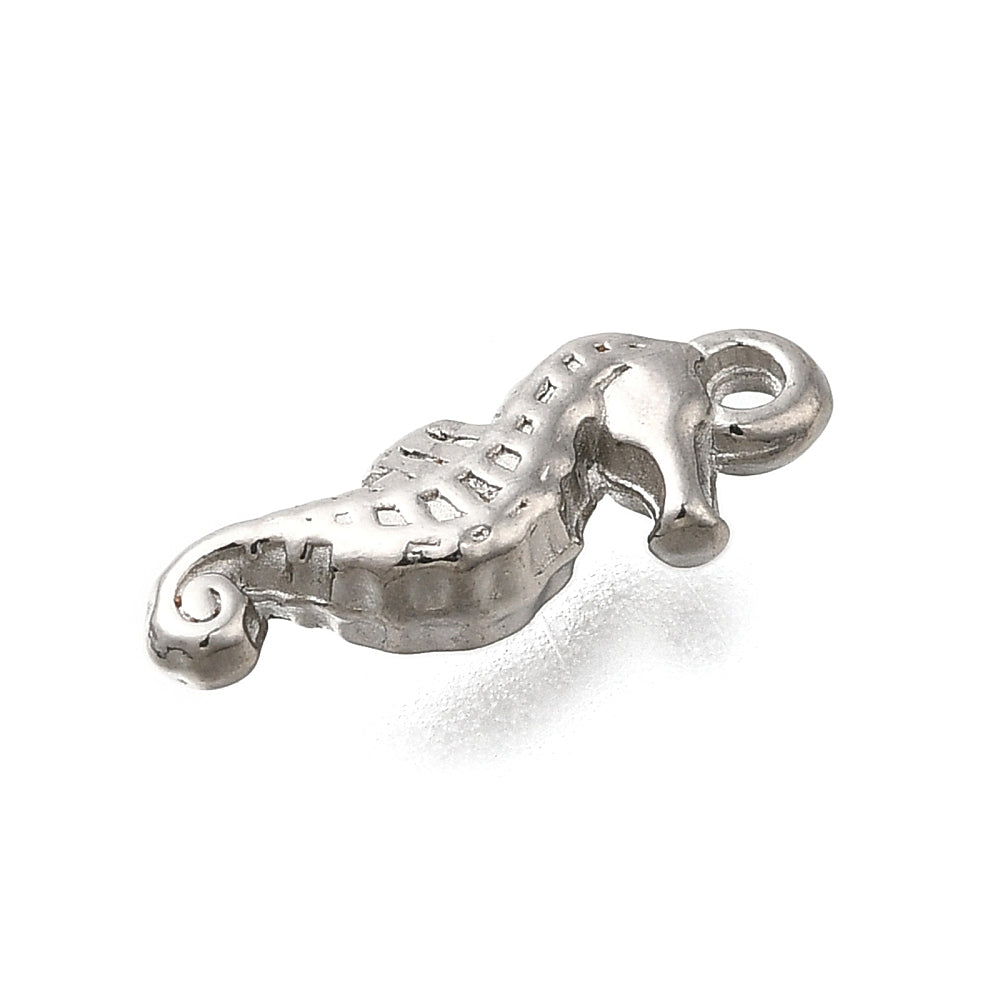 Bedel Zeepaardje RVS Zilver 14mm - per stuk-Bedels-Kraaltjes van Renate