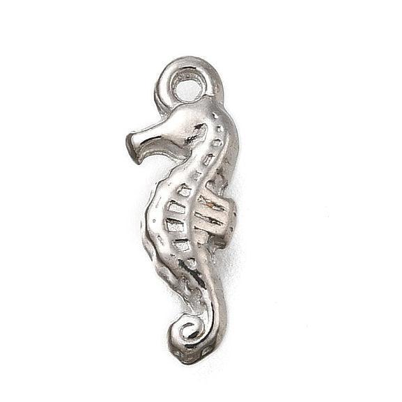 Bedel Zeepaardje RVS Zilver 14mm - per stuk-Bedels-Kraaltjes van Renate