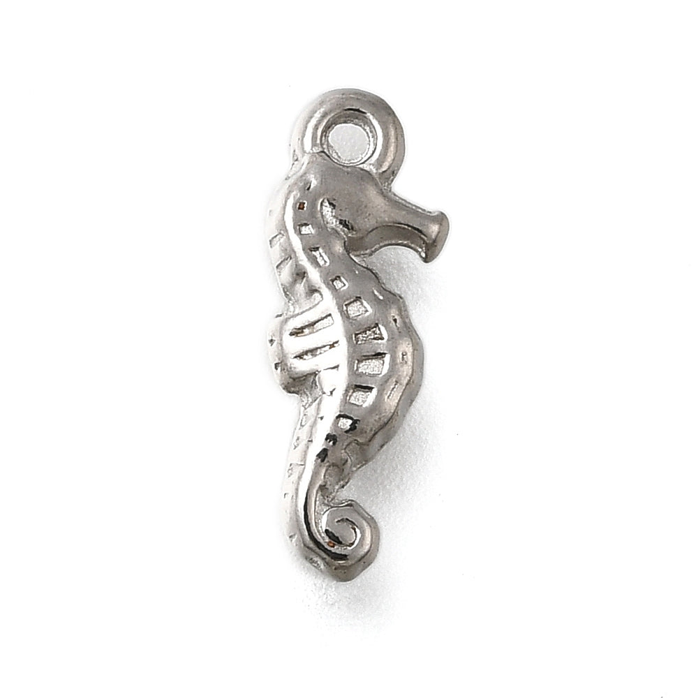 Bedel Zeepaardje RVS Zilver 14mm - per stuk-Bedels-Kraaltjes van Renate
