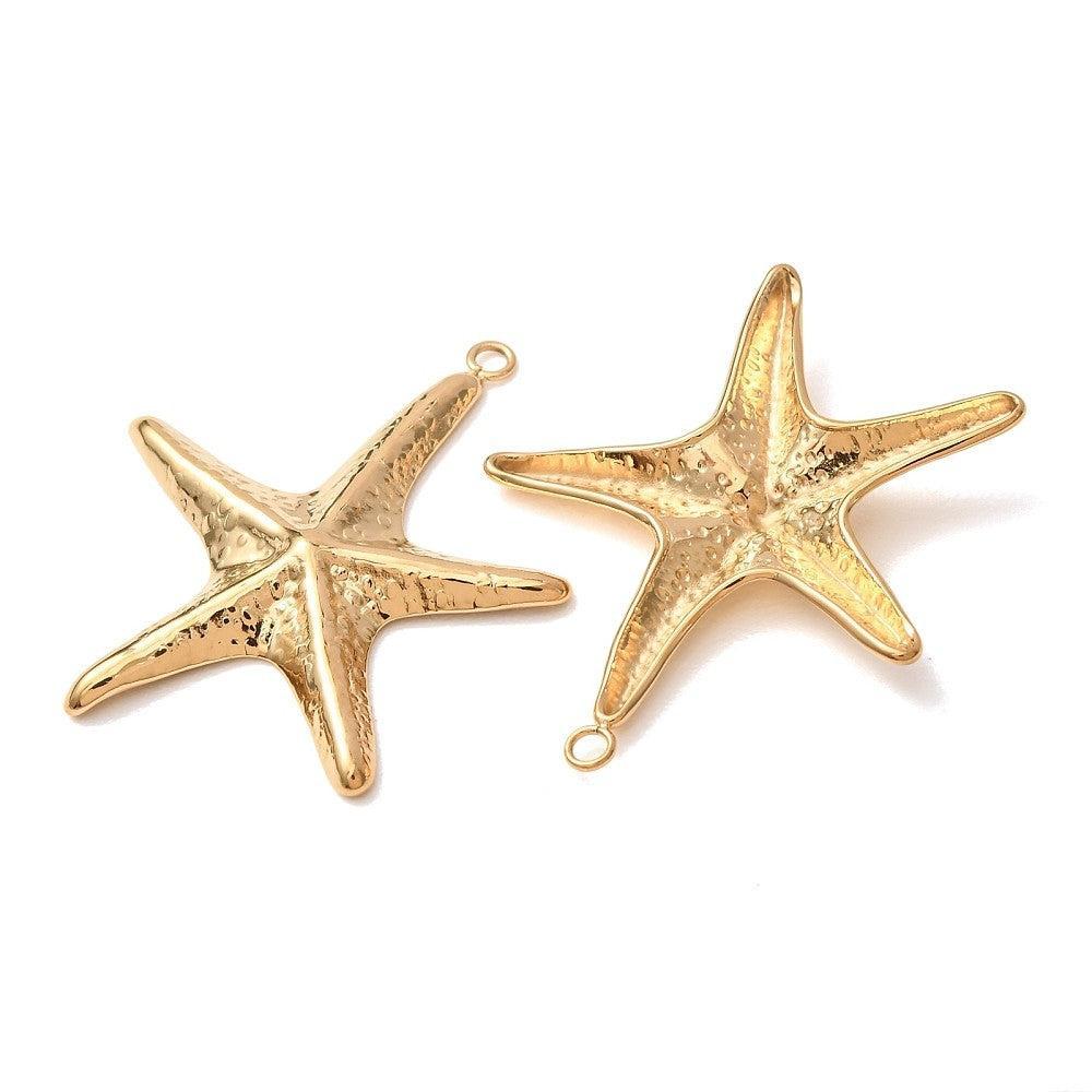 Bedel Zeester Premium RVS Goud 35mm - per stuk-Bedels-Kraaltjes van Renate