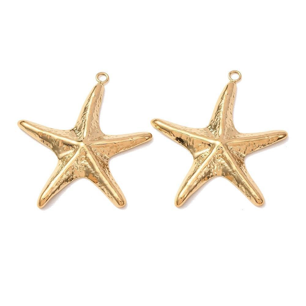 Bedel Zeester Premium RVS Goud 35mm - per stuk-Bedels-Kraaltjes van Renate