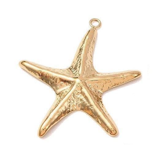 Bedel Zeester Premium RVS Goud 35mm - per stuk-Bedels-Kraaltjes van Renate