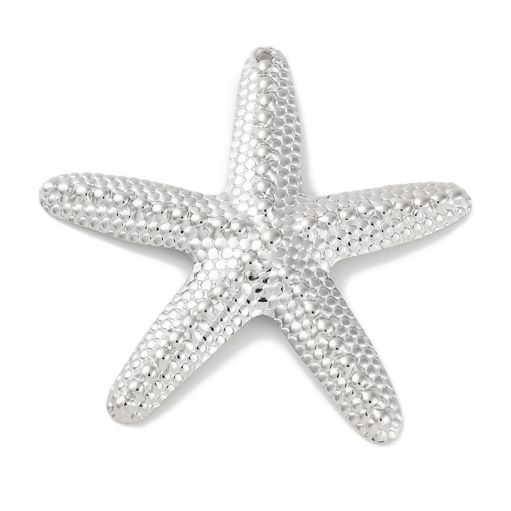 Bedel XL zeester RVS zilver 57mm - per stuk-bedels-Kraaltjes van Renate