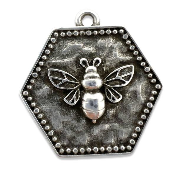 Bedel Zilver DQ 21x21mm-bedels-Kraaltjes van Renate