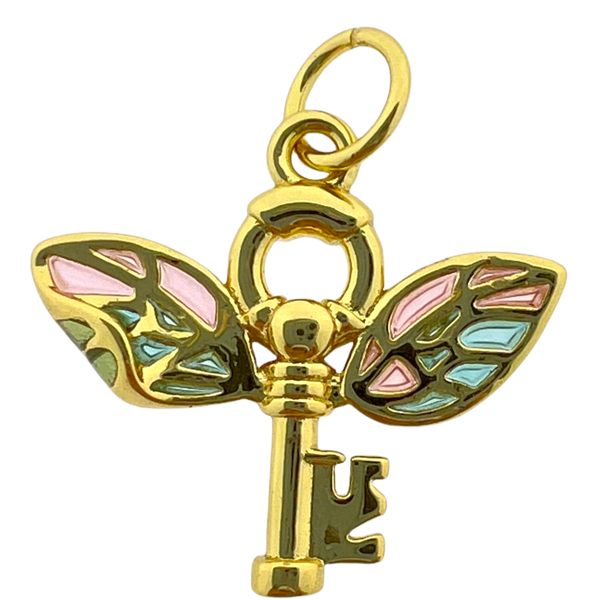 Bedel Zirconia Gold plated 17x16mm-bedels-Kraaltjes van Renate